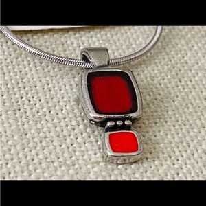 New DANFORTH Harmony Fall
Pendant 18" Sterling Silver Snake
Chain Necklace